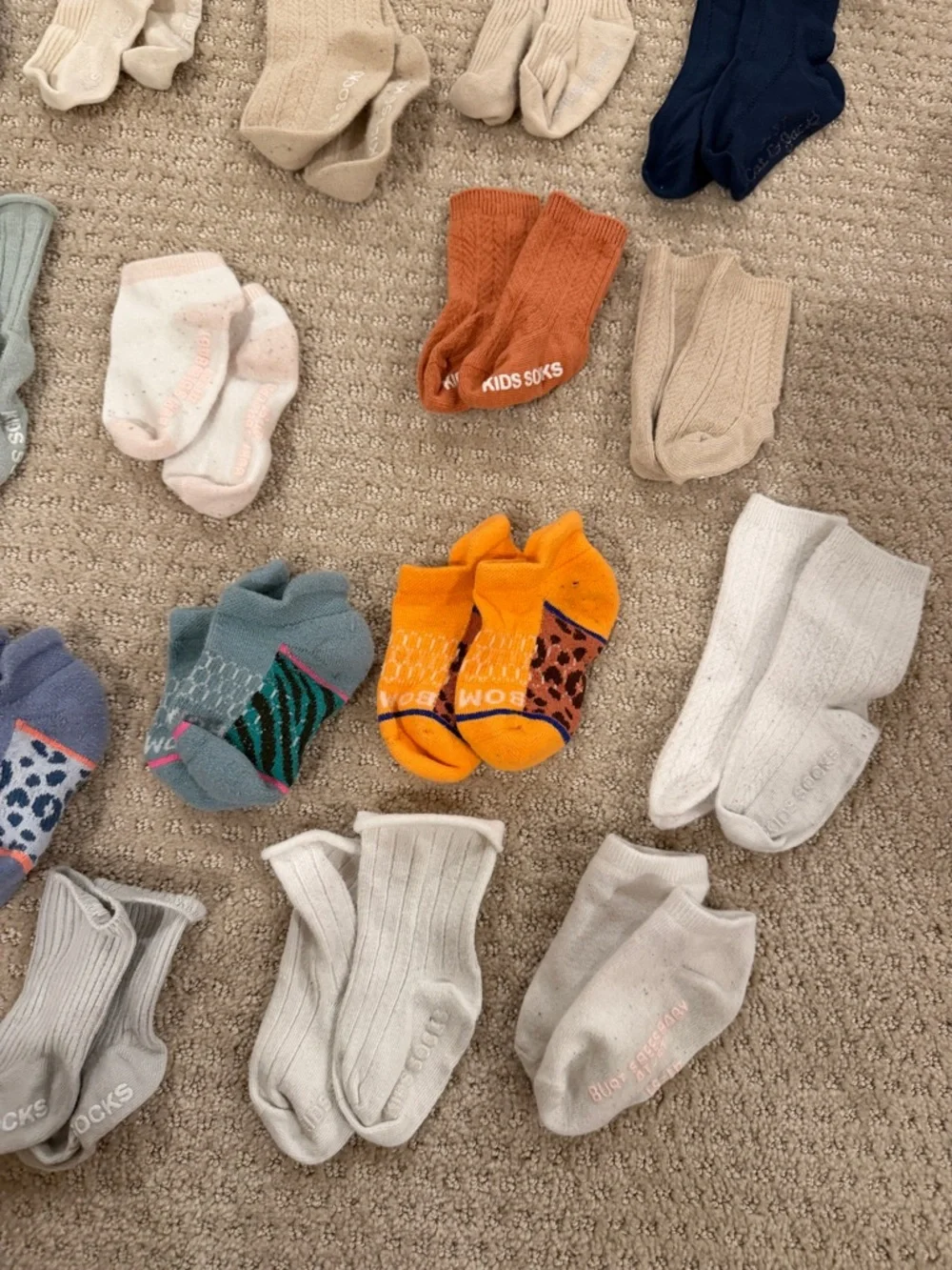 Mixed Baby Toddler Socks Bundle - Neutral & Colorful Assortment